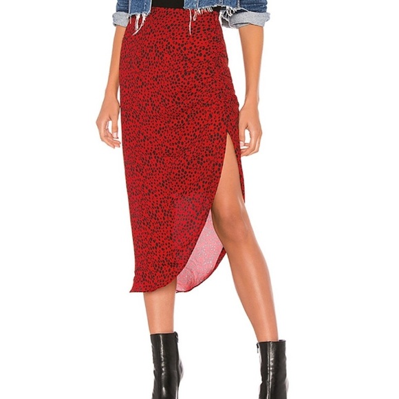 BB Dakota printed red skirt - Picture 1 of 5